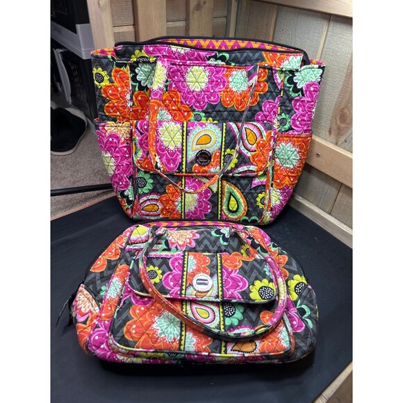 Vera Bradley Floral Quilted Tote & Shoulder Bag Set - Picture 2 of 6